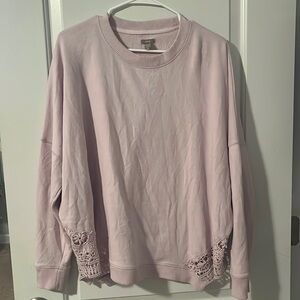 Lace aerie sweatshirt